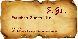 Paschka Zseraldin névjegykártya